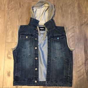 Jean Hoodie Vest combo